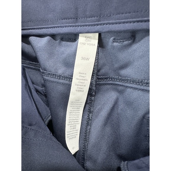 CRZ Yoga All Day Comfy Slim Fit Pants Mens 36W ( 36x30 ) Electric Blue Navy Golf - Picture 3 of 5